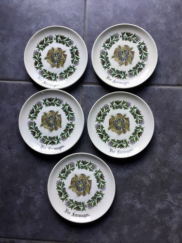 Assiettes fromage gien 19 - 5, à