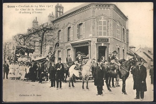 Cpa sens cavalcade 24 - du, mars