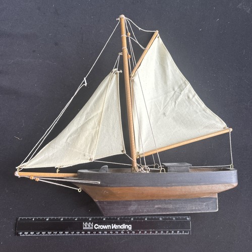 Vintage gaff rigged sailboat - vintage,