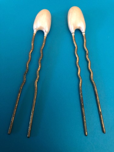 Antique pearl hair pin stick - hair,