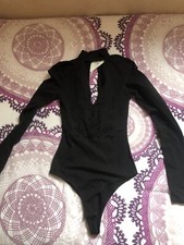 Body noir en coton stretch