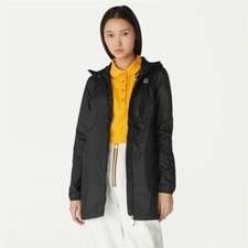 K-WAY Veste Femme Moyenne Longueur Art. K8116NW Modèle Sophie Shiny Froissé