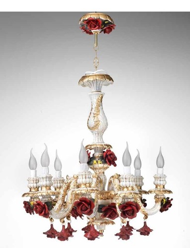 Lustre porcelaine capodimonte - porcelaine,
