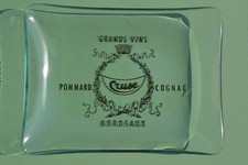 vide-poche cendrier verre PUB CRUSE Grands Vins POMMARD COGNAC BORDEAUX