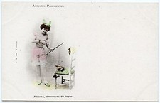 ALL'EMS. DRESSEUSE DE LAPINS.RABBIT.TRAINER. ARTISTE PARISIENNE. CIRQUE. CIRCUS.