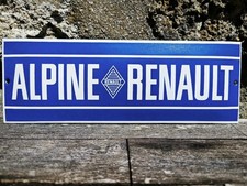 Plaque émaillée Automobile ALPINE RENAULT Enamel sign no simca peugeot citroen