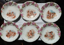 6 anciennes assiettes à