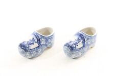 2 X Ancien Porcelaine Hollandschuh Pays-Bas Holland Chaussures Décor