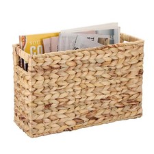 Porte-journaux robuste en jacinthe d'eau panier de rangement tissé porte-docu...