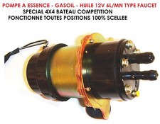 GENIALE POMPE A ESSENCE GASOIL HUILE 12V 6L/MN QUALITE MARINE 100% SCELLEE SUPER