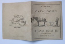 Rare Magnifique Catalogue E.Vernette Constructeur Machine Agricole Béziers 1900'