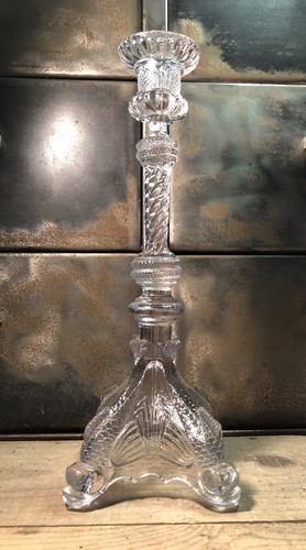 Bougeoir verre moulé - bougeoir,
