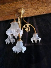 Lustre ancien Art Nouveau à 4