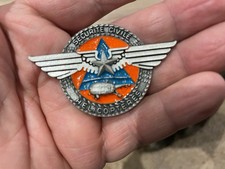 Sécurité Civile, Groupement Aérien, triangle Bleu, fond Orange