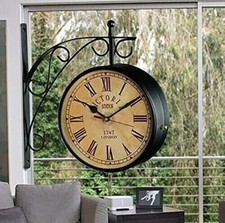 Ancienne horloge murale double