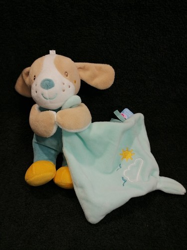 Doudou mouchoir chien beige - , et
