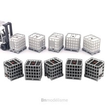 HO Cuves Grillagées 1m3, 1/87