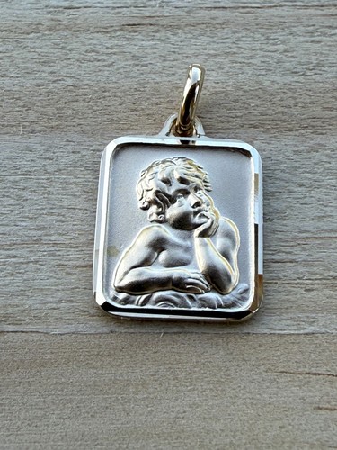 Pendentif carré plaqué 18 - pendentif, or