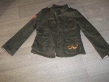 Blouson veste VON DUTCH kaki et écussons fourrée taille M /2/38 TBE