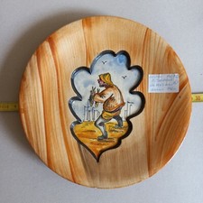 Assiette faience DESVRES R DELARUE Pêcheur