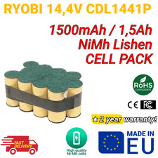 Pack de piles Ni-Mh pour Ryobi 14,4V CDL1441P 1,5 Ah