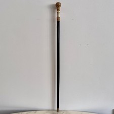 Petite canne ou baguette de chef d'orchestre fin XIXe métal doré et nacre M3688