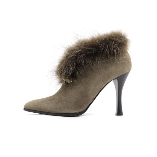 Hermes bottines daim pour - bottines, en