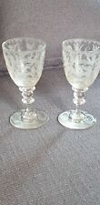 2 VERRES ANCIENS GRAVES XIXeS A DECOR DE SCENES DE CHASSE DE TRES BELLE QUALITE