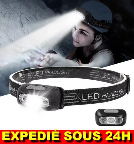 Lampe frontale led capteur - led,