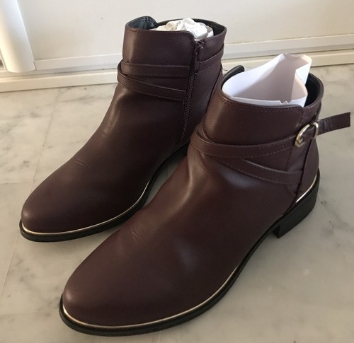 Bottines boots bordeaux lie - bottines,