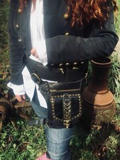 Hip Sac Ceinture Étui Jambe Bracelet Pochette Cuir Python Serpent Steampunk