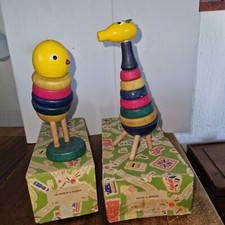 2 jouets anciens en bois 1960    FERNAND NATHAN + BOITE d'origine