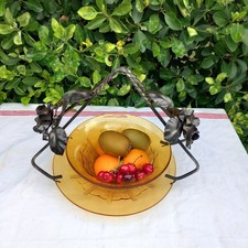 Coupe en Verre Couleur Ambre