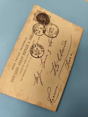 Ancienne carte postale xixe - carte,