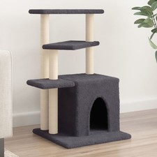 Arbre à Chat avec Griffoirs en Sisal Tour de Jeux Poteaux Maison Chaton vidaXL