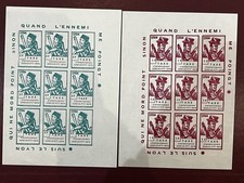 Feuillet De 9 Timbres Grève