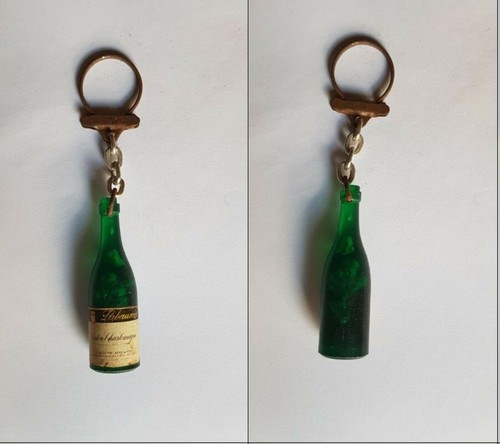 Porte clés bouteille vin - bouteille,