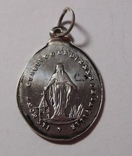 Medaille religieuse ancienne " Sanctuaire de Notre Dame de Fourviere " - argent