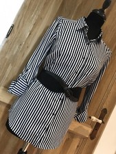 Chemisier Chemise Tuniques Rayée Blanc Marine Noir Neuf 36 s