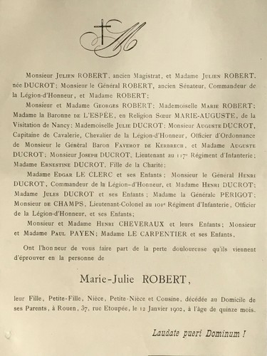 Marie julie robert ducrot - julie,
