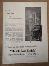 Publicité 1930 Kodak Hawk-Eye