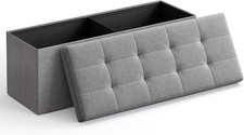 Banc de Rangement, Pouf Pliable, 38 x 110 x 38 cm