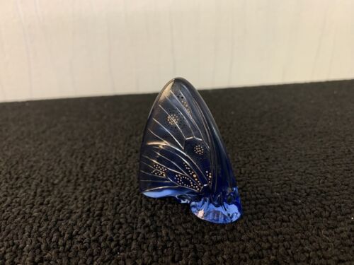 Papillon bleu doré cristal - papillon, en