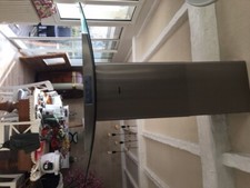 hotte aspirante  ilot en inox et verre