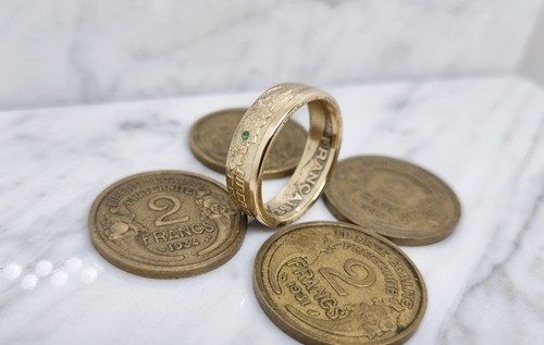 Bague pièce monnaie 2 - bague,