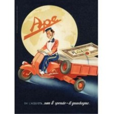 Stop Affaire -50% PLAQUE METAL Triporteur APE Grand Format 35x23cm