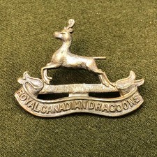 Original WW2 Canadien Calotte Militaire Badge - Royal Canadien Dragoons