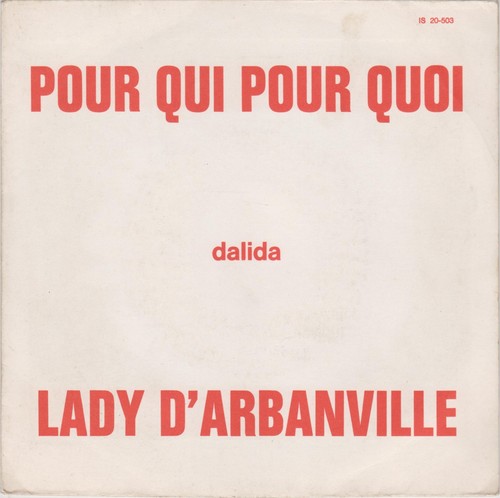 Dalida pour qui quoi - dalida, /
