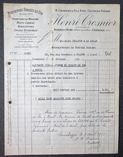 Lettre en tête Persiennes brisées fer Crosnier Courbevoie 1935