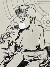 Exceptionnel planche encrage sextoy Liberatore curiosa érotisme impression